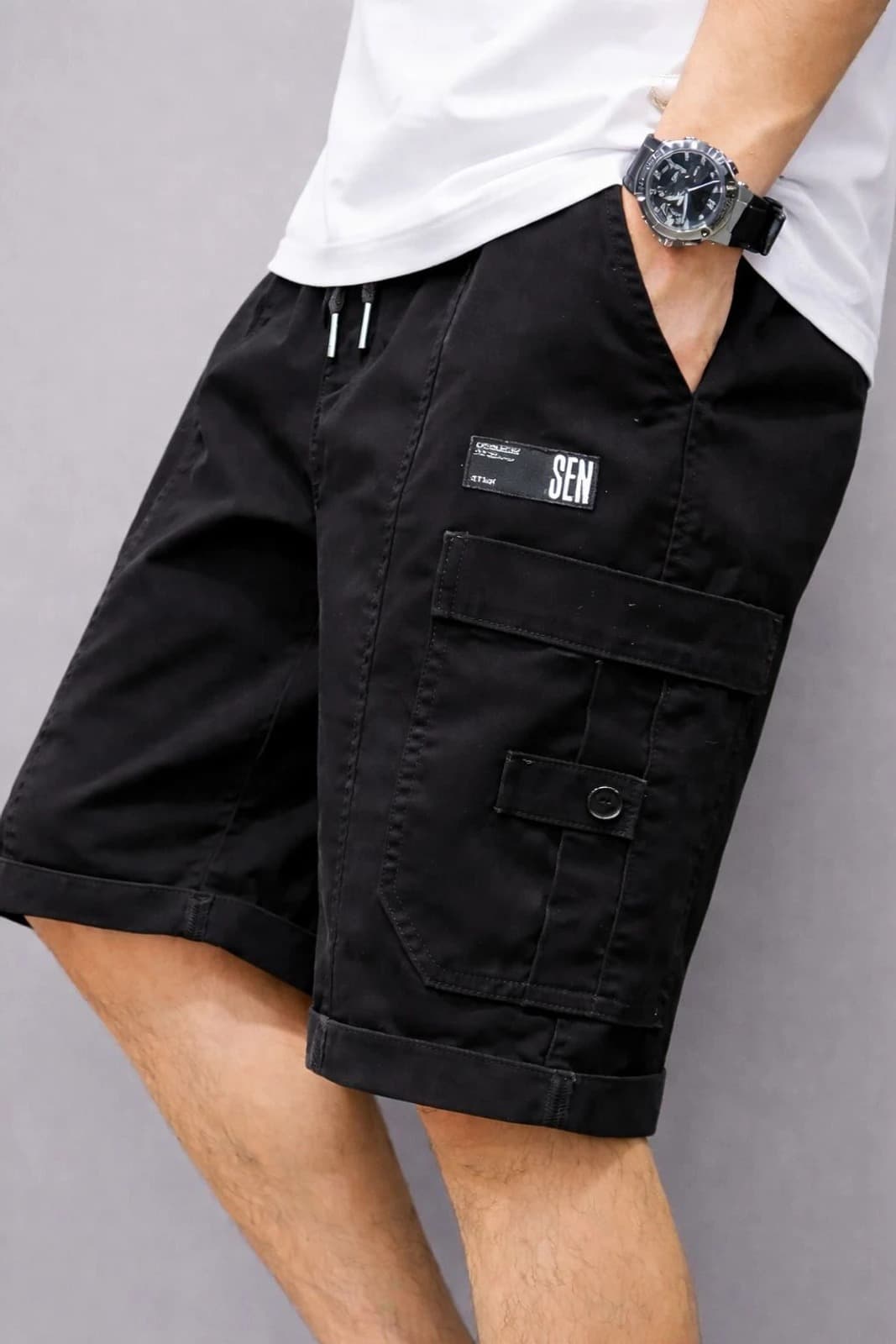 Solid Men Cargo Shorts