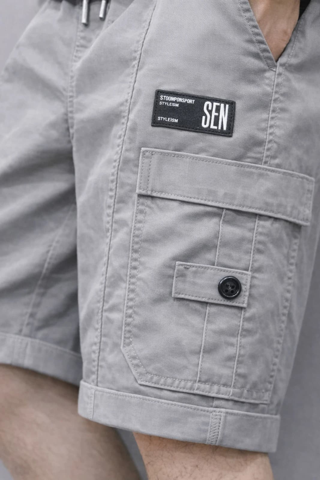 Solid Men Cargo Shorts 5