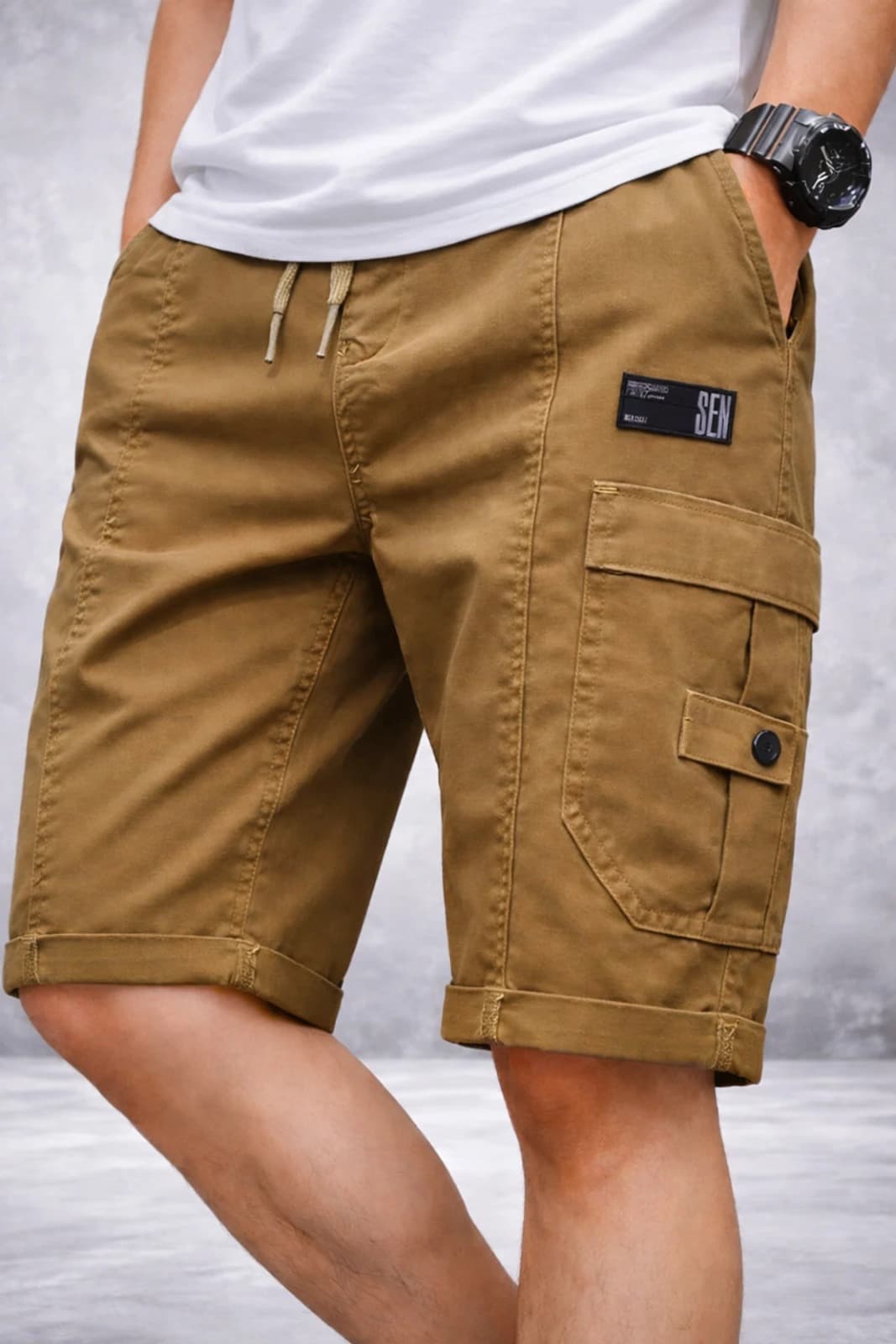 Solid Men Cargo Shorts 2