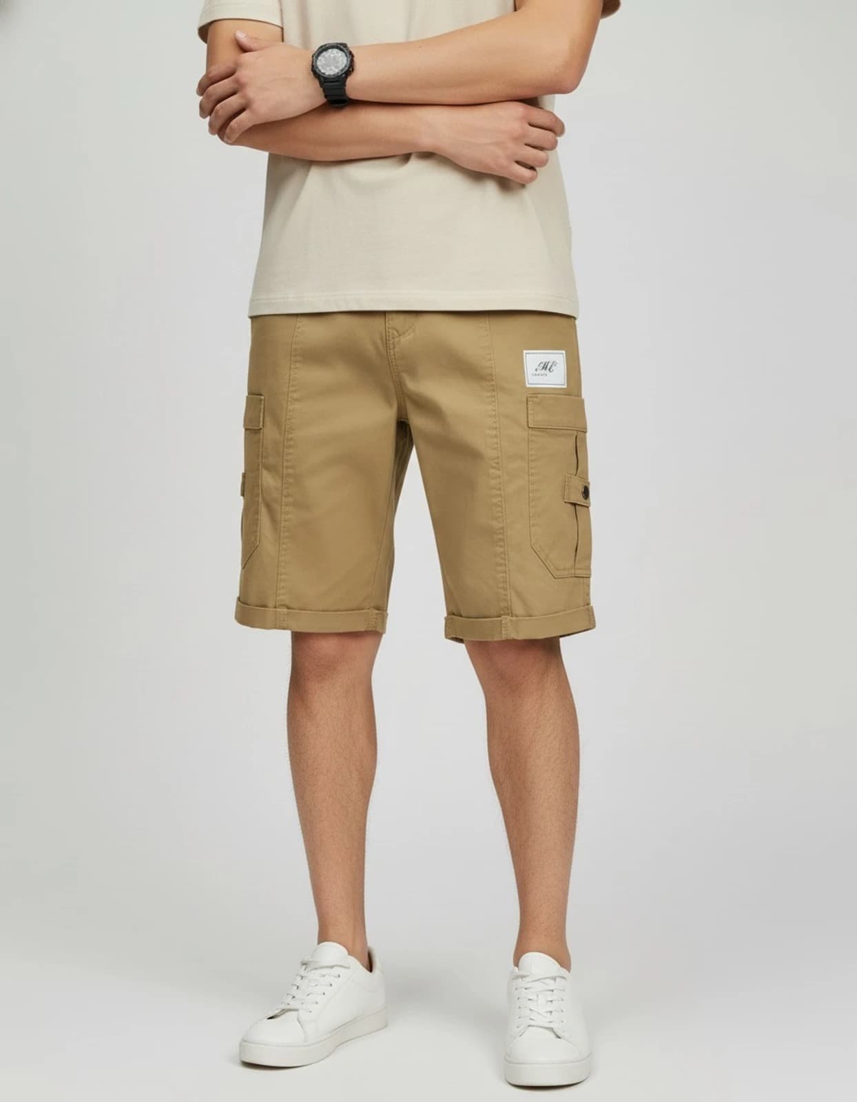 Solid Men Cargo Shorts 3