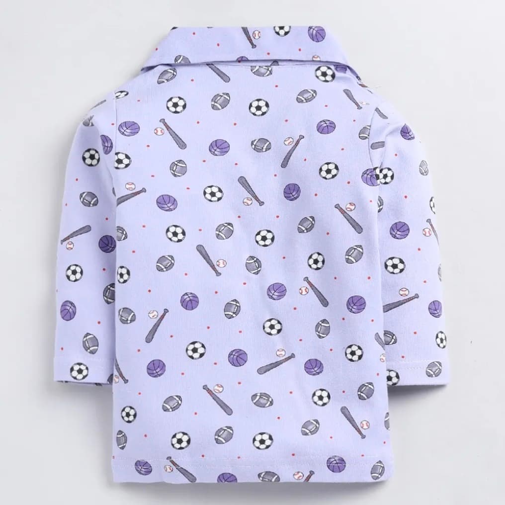 Football Purple Kids Night Suit 2
