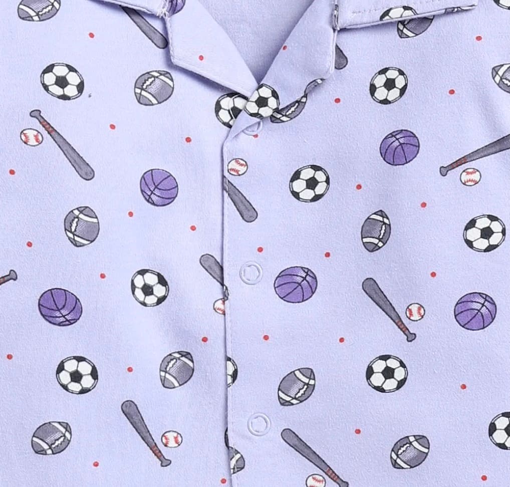 Football Purple Kids Night Suit 4