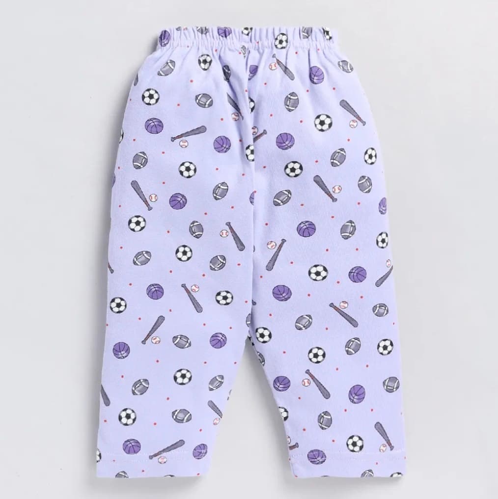 Football Purple Kids Night Suit 5