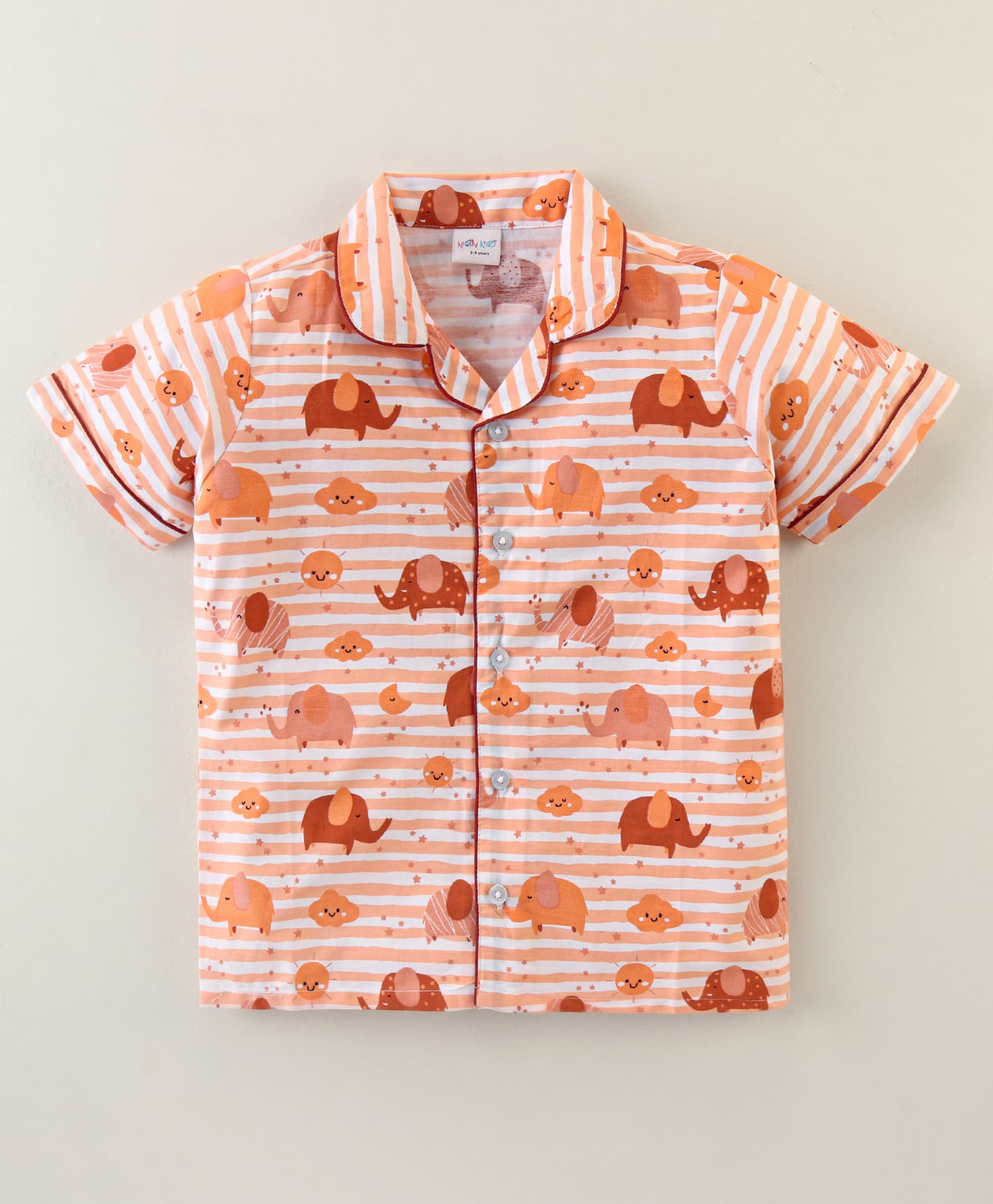 Hathi Red Kids Night Suit 2