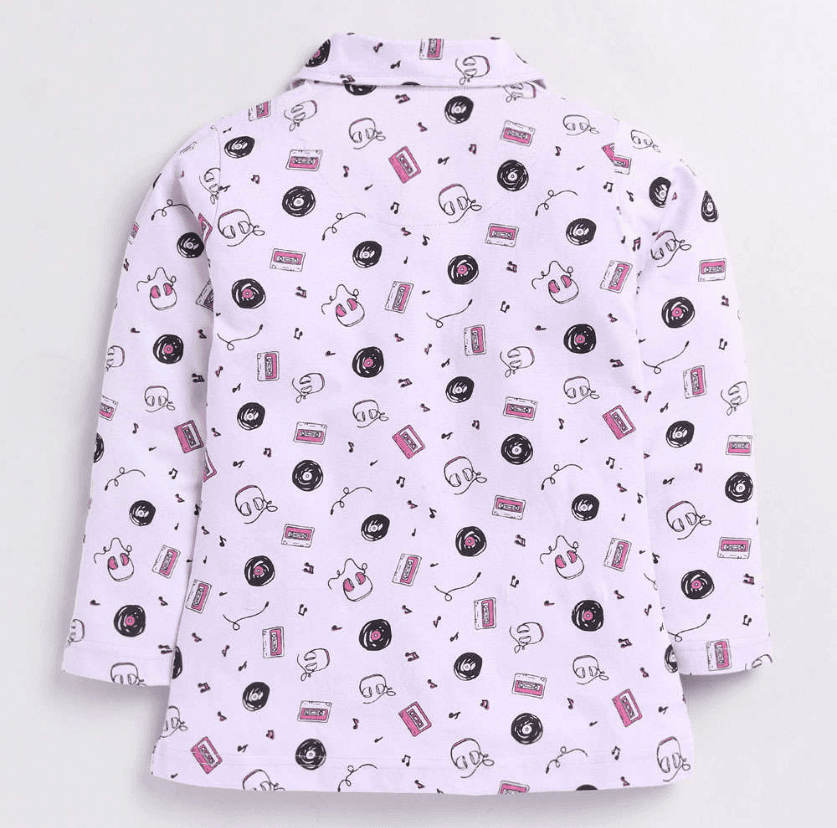 Music Purple Kids Night Suit 2