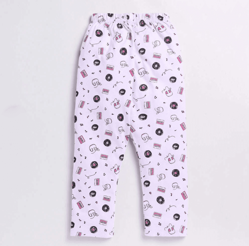 Music Purple Kids Night Suit 3